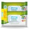 White Antibactrial Wipes- 50 Wipes - Lemon Scent - 2 Pieces