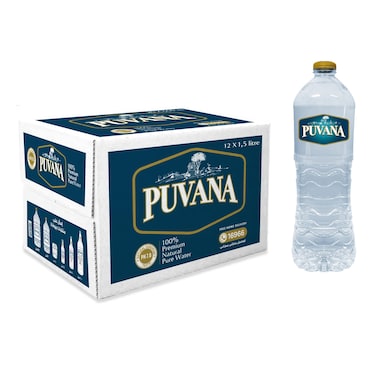 Puvana Natural Water Bottle - 1500 ml - 12 Pieces