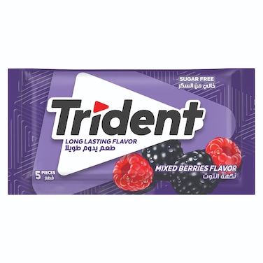 Trident Sugar Free Mixed Berries Gums - 5 Pieces