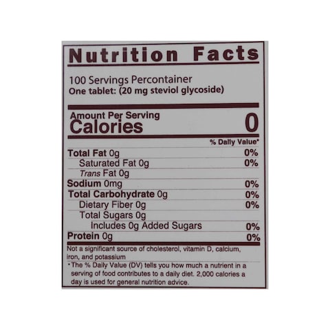 Sekem Stevia Tablets Natural Sweetener - 100 Tablets