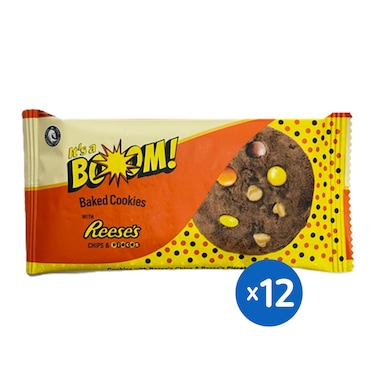 كوكيز اتس ايه بوم بحبيبات حلوى ريسيز - 3 بسكوتة - 12 باكيت