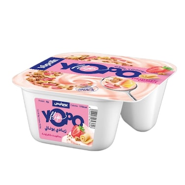 Yopolis Greek Yogurt with Strawberry Crumble - 145 gram
