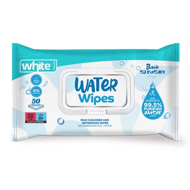 White Wipes - 50 Wipes