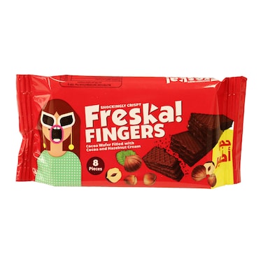 Freska Fingers Cocoa Wafer Filled with Hazelnut - 10 Fingers