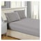 La Collection Stripe Fitted Bed Sheet - 160*200 - Gray