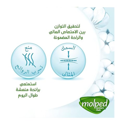 Molped Extra Hygiene Sanitary Pad - Long - 44 Pads