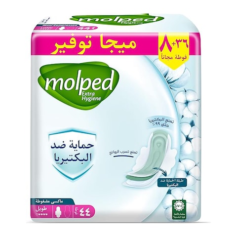 Molped Extra Hygiene Sanitary Pad - Long - 44 Pads