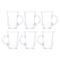 Blinkmax Glass Cup Set - 135 ml - 6 Pieces - KTZB11