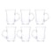 Blinkmax Glass Cup Set - 135 ml - 6 Pieces - KTZB11