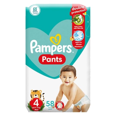 بامبرز حفاضات بانتس - مقاس 4 - 58 قطعة