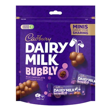 Cadbury Dairy Milk Minis Bubbly Chocolate Bag - 156gm