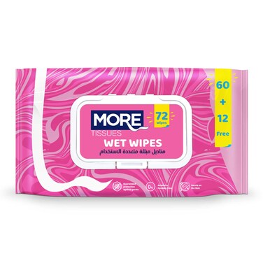 مور مناديل مبللة متعددة الاستخدامات - 72 منديل