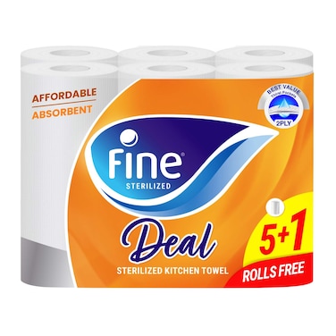 Fine Deal Kitchen Towels - 6 Rolls