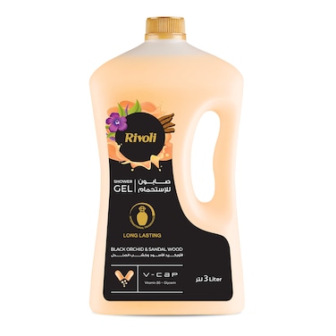 Rivoli Shower Gel - Black Orchid and Sandal Wood - 3 Liter