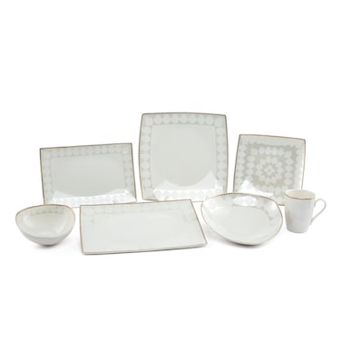 طقم عشاء لوتس دملا - 33 قطعة - 6009-14