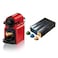 Nespresso Inissia Coffee Machine - Red - C40-EU-RE-NE + 30 Free Coffee Capsules
