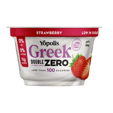 Yopolis Double Zero Strawberry Greek Yogurt - 150 gm