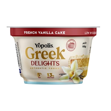 يوبولس ديلايتس زبادي يوناني بكيكة الفانيليا - 150 جرام