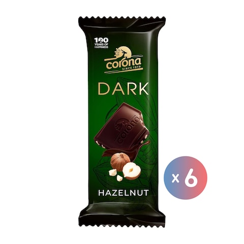 Corona Dark Chocolate with Hazelnut - 6 Pieces