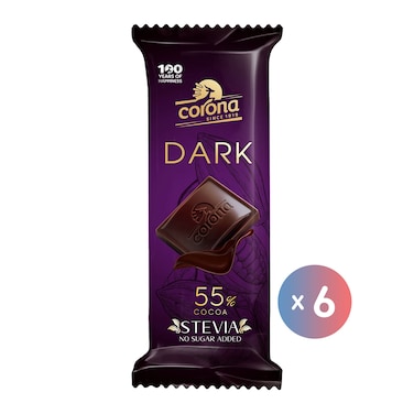 Corona Dark Stevia 55% - 6 Pieces