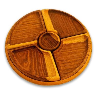 Wooden Divided Nuts Tray