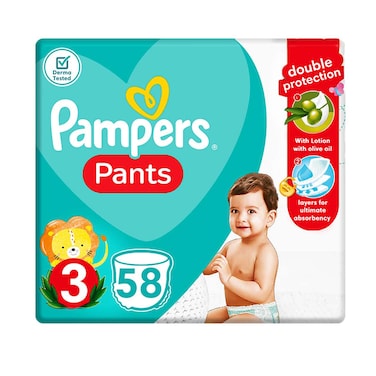 بامبرز حفاضات بانتس - مقاس 3 - 58 حفاضة