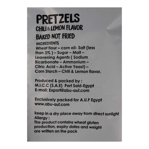 Abu Auf Pretzels - Chili and Lemon - 55gm