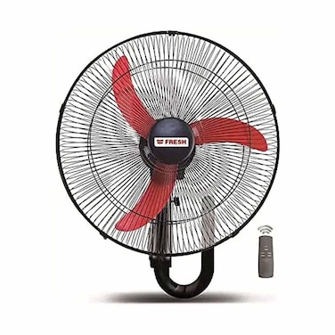 Fresh Shabah Turbo Wall Fan 18-Inch with Remote Control - Black