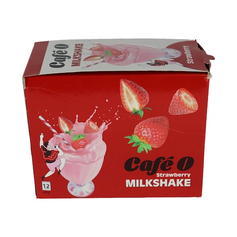 Cafe O Milkshake Strawberry - 31 gram - 12 Pieces