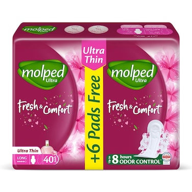 Molped Ultra Fresh &amp; Comfort Pads - Long - 40 Pads