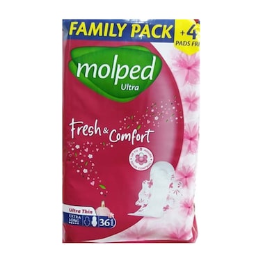 Molped Ultra Fresh &amp; Comfort Pads - Extra Long - 36 Pads
