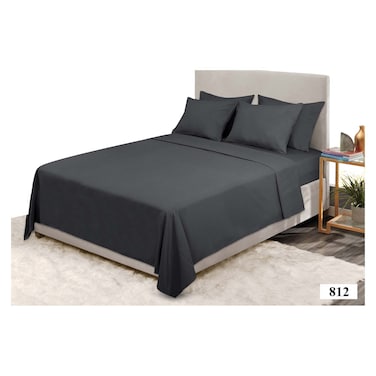 ملاية سرير فور بد فلات - 180*245 سم - رمادي غامق