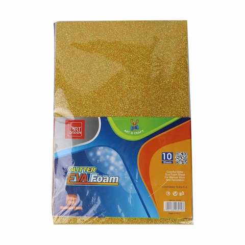Eva Foam Glitter Sheet - 20 * 30 Cm - 10 Pieces