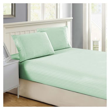 La Collection Fitted Flat Bed Sheet - 120 x 200 cm - Mint