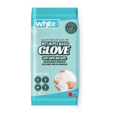 وايت قفاز مبلل للاستحمام السريع - 1 قطعة