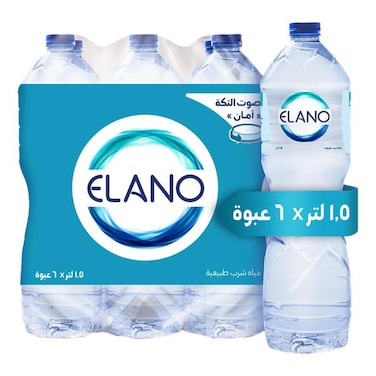 ايلانو كرتونة مياه - 1.5 لتر- 6 زجاجات
