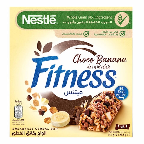 Nestle Fitness Chocolate Banana Cereal Bars - 23.5 gram - 6 Pieces