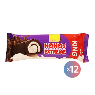 هوهوز إكستريم كيك بحشو كريمة الفانيليا - 45 جرام - 12 قطعة