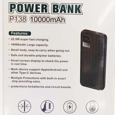 WEWO P138 POWER BANK10000 MAH 22.5W