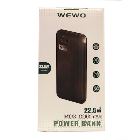 WEWO P138 POWER BANK10000 MAH 22.5W