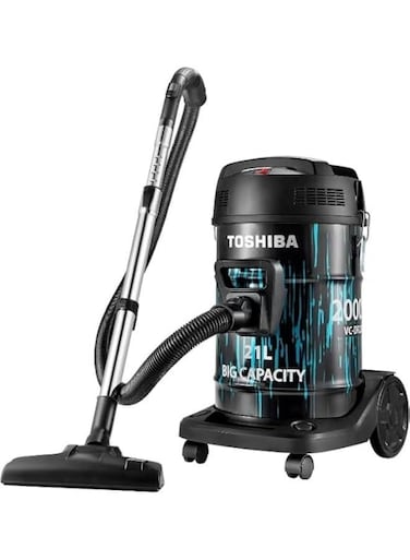 Toshiba Vacuum Cleaner VC-DR200ACME(B) 21 L 2000 W, Black/Aqua 21 L 2000 W VC-DR200ACME(B) black