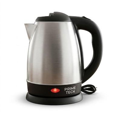 Prime Tech Electric Kettle 1.5l Stainless Steel,1500 Watt, Fast Boiling Water Kettle With Auto Shut-Off, Cordless Tea &amp; Coffee Kettle Silver