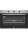 Beko Cook Master Gas Built-In Oven - 90cm - Large Capacity 96liters - Cooling And Cooking Fans - Stainless Steel - Bbwht12106Xs Inox
