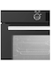 Beko Built-In Gas Oven - 90cm - Digital LED Display &ndash; Touch Control - Integrated Ignition - Soft Close Door - Black Bbwht12300Bs Black