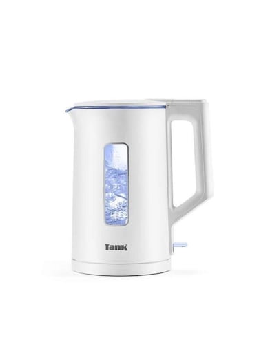 TANK Safe Touch Glass Kettle 1.5L 1500W DG-2338/Silver Frame