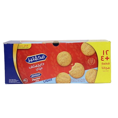 مكفتيز دايجستيف بسكويت قمح ميني لايت - 16 بسكوتة - 12 قطعة