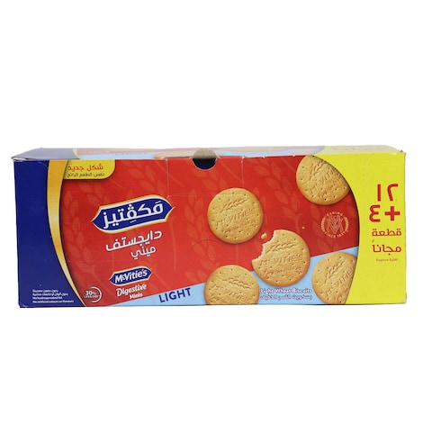 Mcvitie&#39;S Digestive Mini Light Wheat Biscuits - 16 Cookies - 12 Pieces