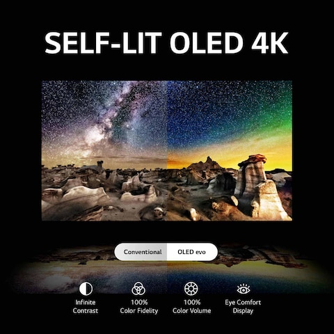 تليفزيون إل جي 77 بوصة أو ليد 4K فائق الدقة سمارت - OLED77B36LA