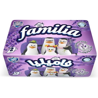 فاميليا مناديل وجه لافندر - طبقتين - 500 منديل