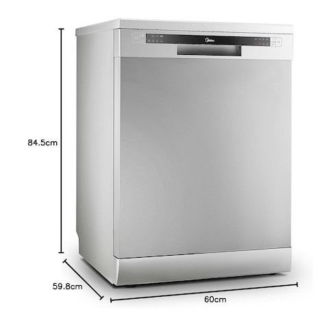 Midea Freestanding Dishwasher - 13 Persons - Silver - WQP13-5201C-S